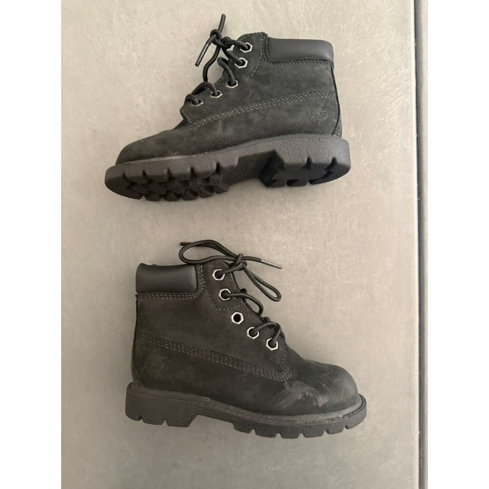 Timberland Toddler 6 Inch Premium Waterproof Boots Black Nubuck 10810M Size 8.5